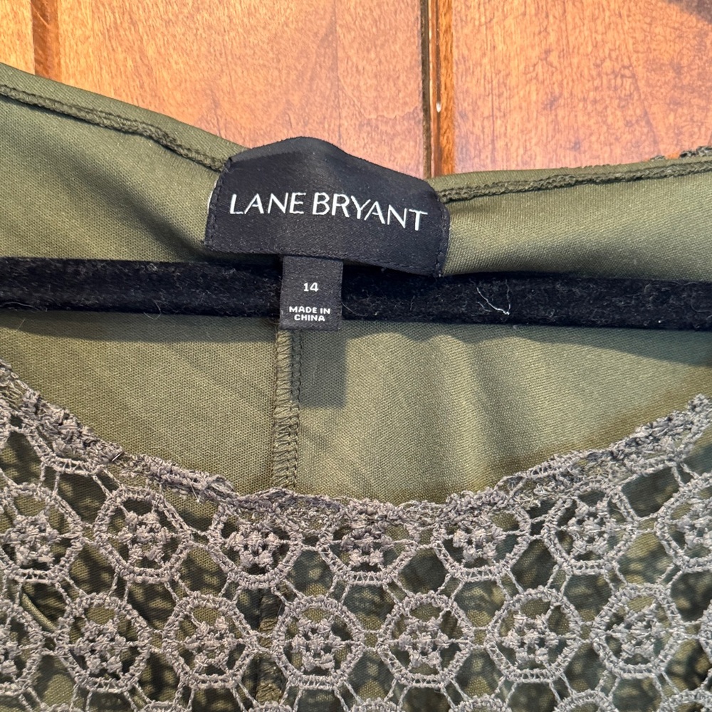 Lane Bryant  Forest Green Lace Midi Dress - Picture 8 of 8